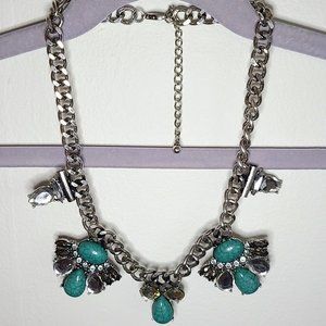 2 for $10 -or- 5 for $20 | BN Antique Silver Faux Turquoise Necklace